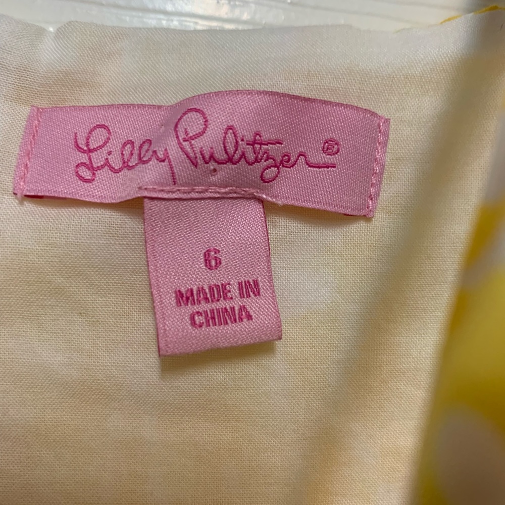 Lilly Pulitzer Yellow and White Printed Sundress - Picture 3 of 5